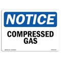 Signmission Safety Sign, OSHA Notice, 18" Height, 24" Width, Rigid Plastic, Compressed Gas Sign, Landscape OS-NS-P-1824-L-10752
